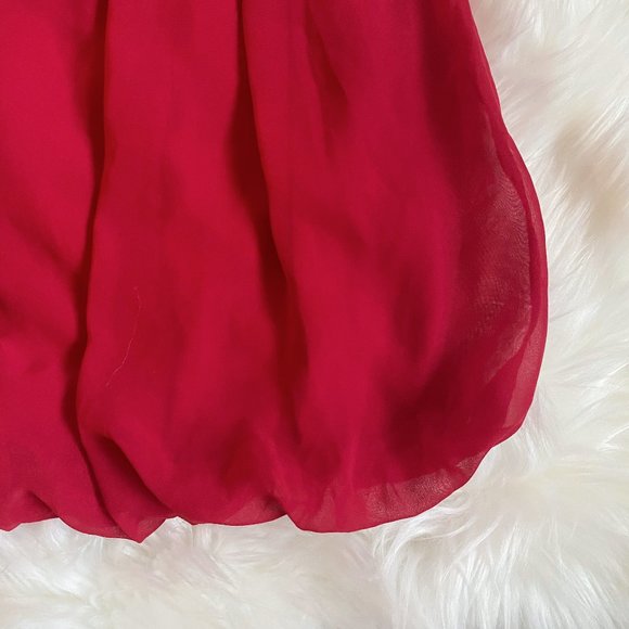 Soprano girls red bubble mini skirt elastic waist - Picture 2 of 5